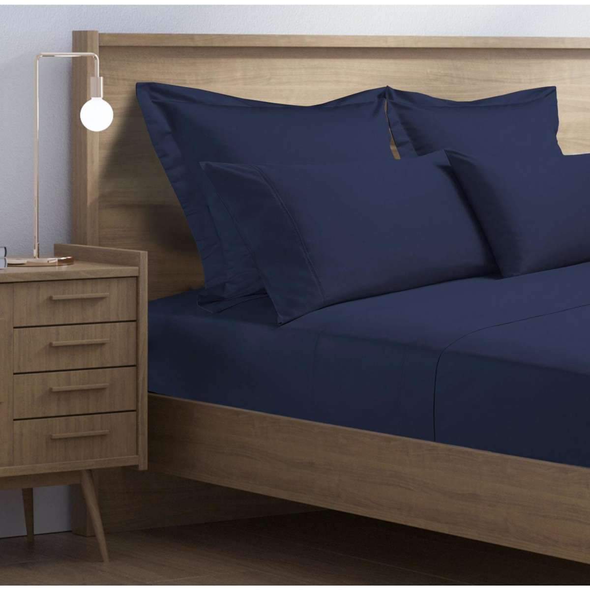 Royal Comfort Balmain 1000TC Bamboo Cotton Sheet Set King Royal Blue Woolworths