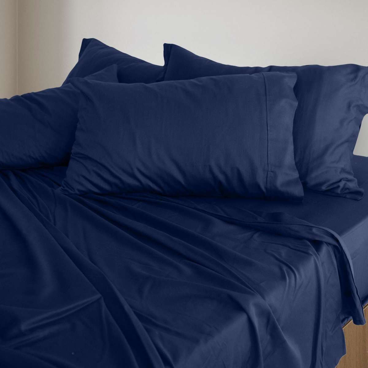 Royal Comfort Balmain 1000TC Bamboo Cotton Sheet Set King Royal Blue Woolworths