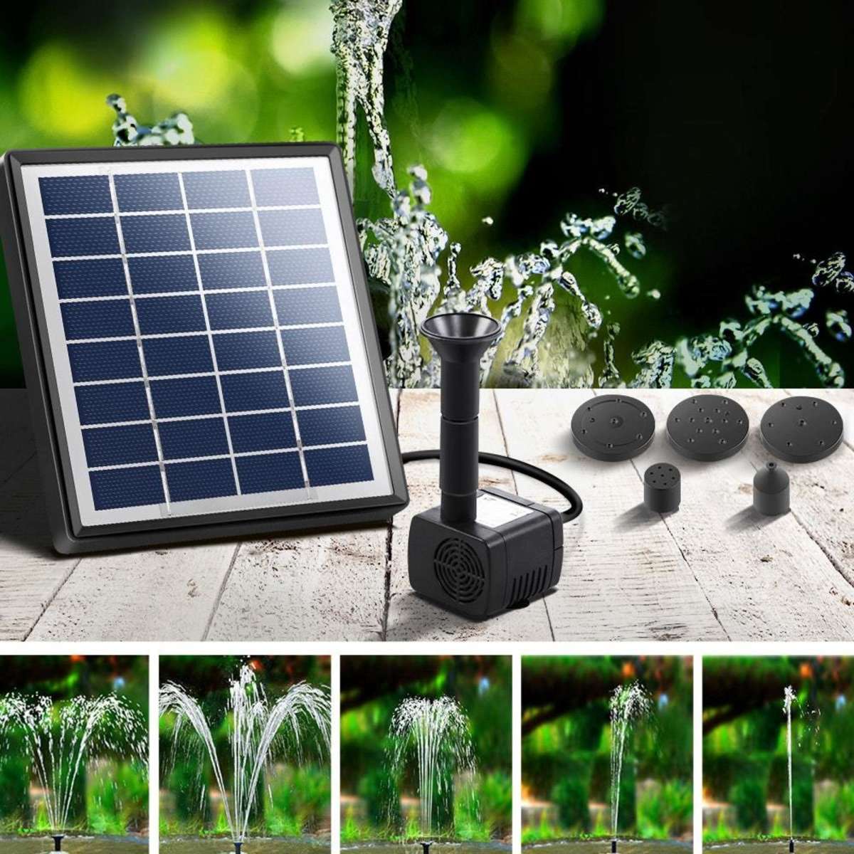 Gardeon Solar Powered Pond Pump Submersible Fountains Ouotdoor Pool ...