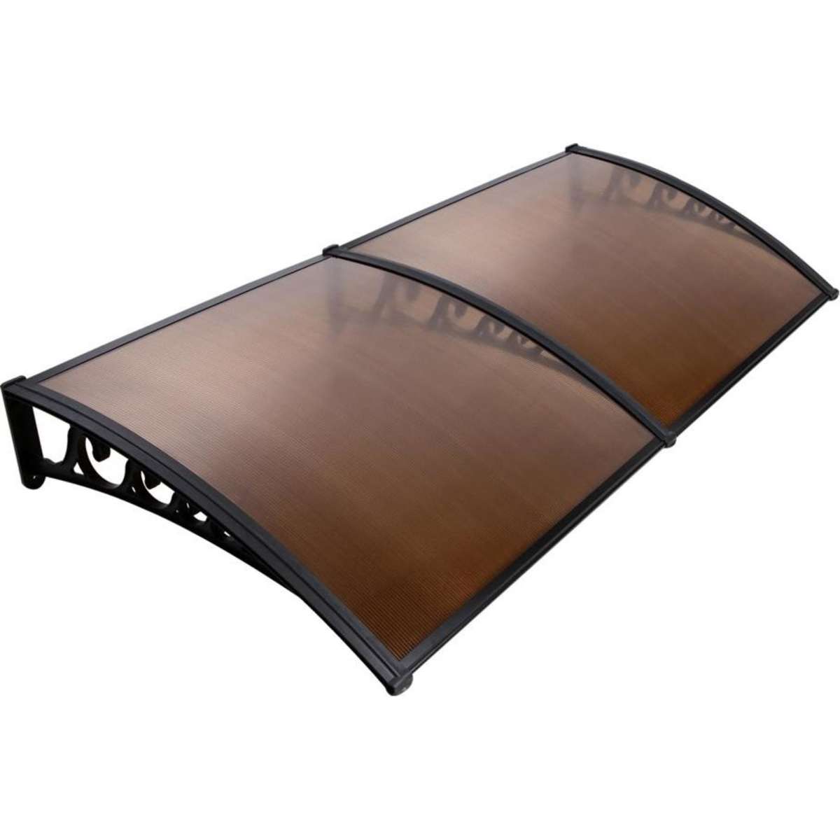 Instahut Window Door Awning? 1mx2m Brown Hollow Sheet Plastic Frame