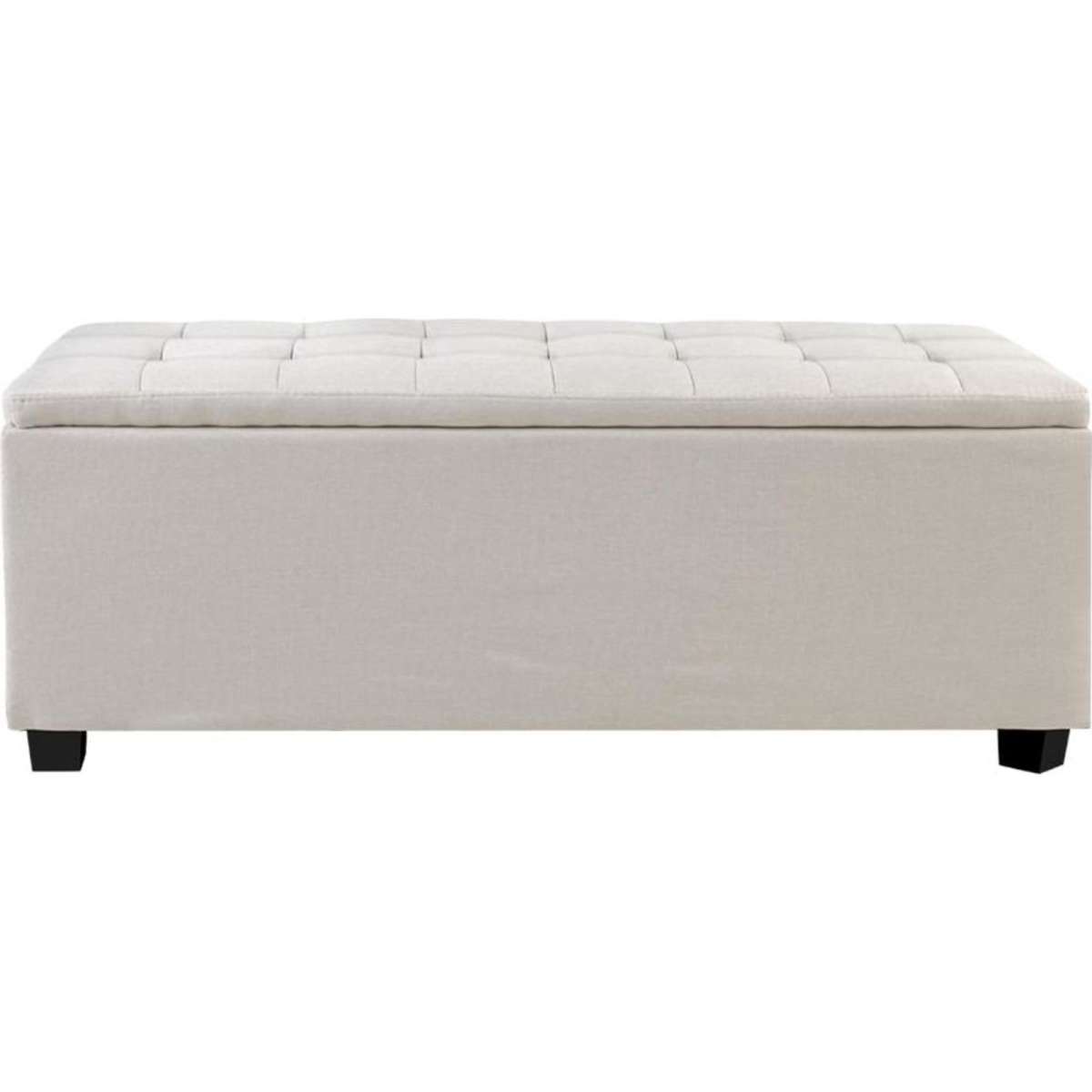Artiss Storage Ottoman Blanket Box 97cm Linen Beige Woolworths