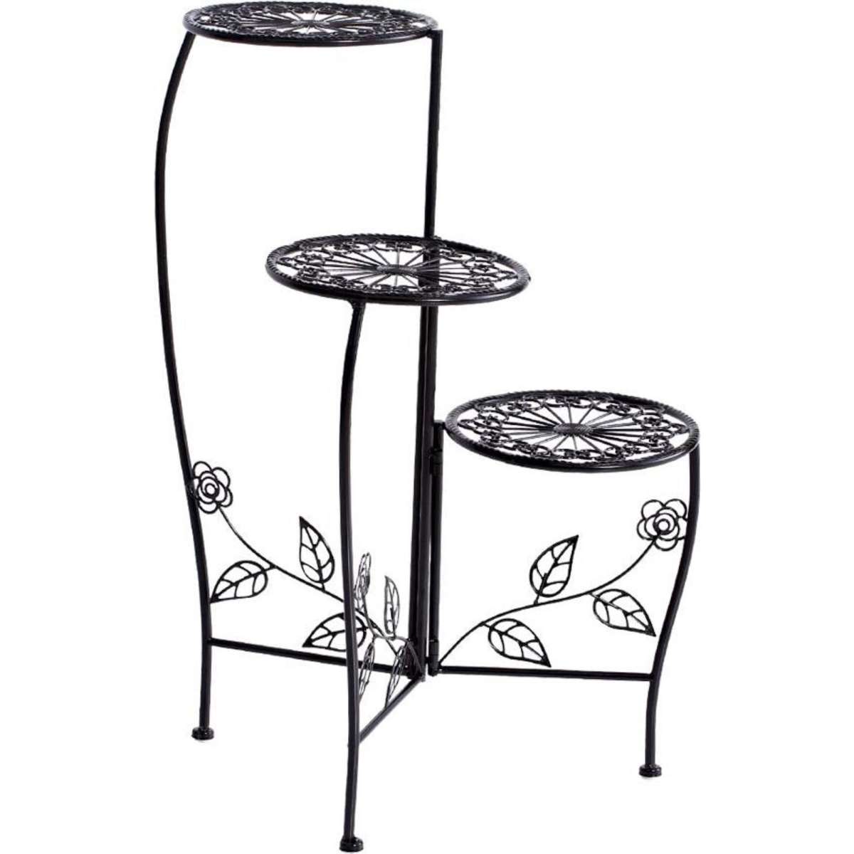 Levede 2x Wrought Iron Outdoor Indoor Flower Pots Plant Stand Garden 