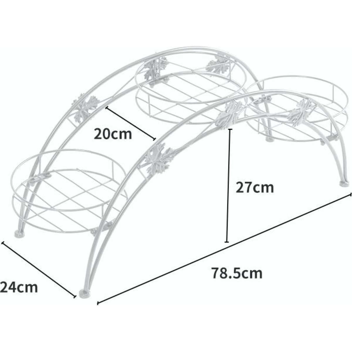 Levede Plant Stand Outdoor Indoor Metal Flower Pots Rack Corner Planter