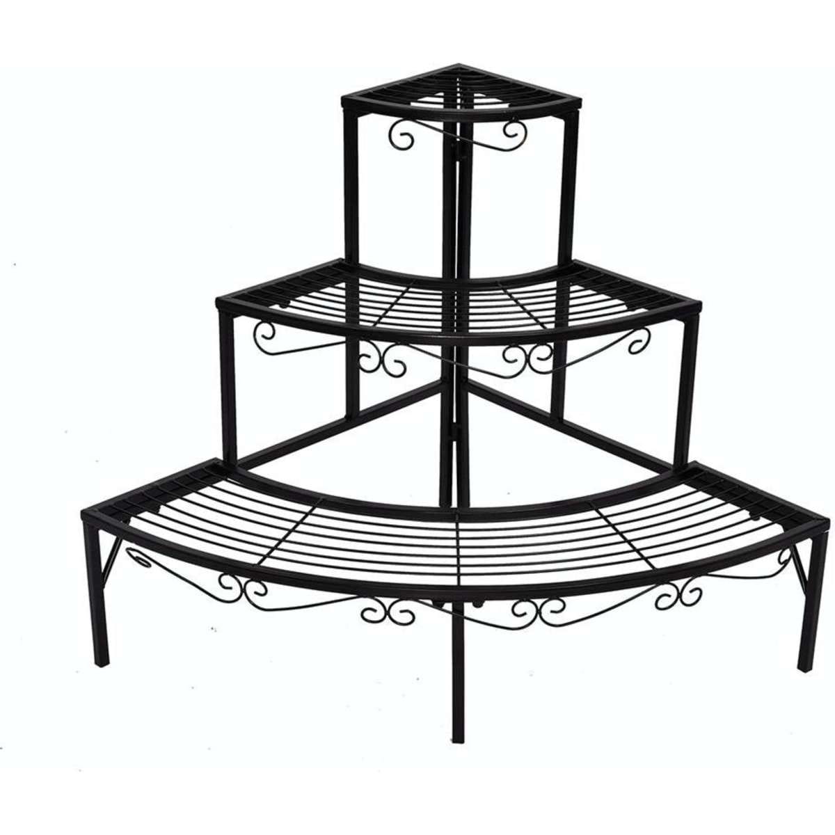 Levede Outdoor Indoor Pot Plant Stand Garden Metal 3 Tier Planter