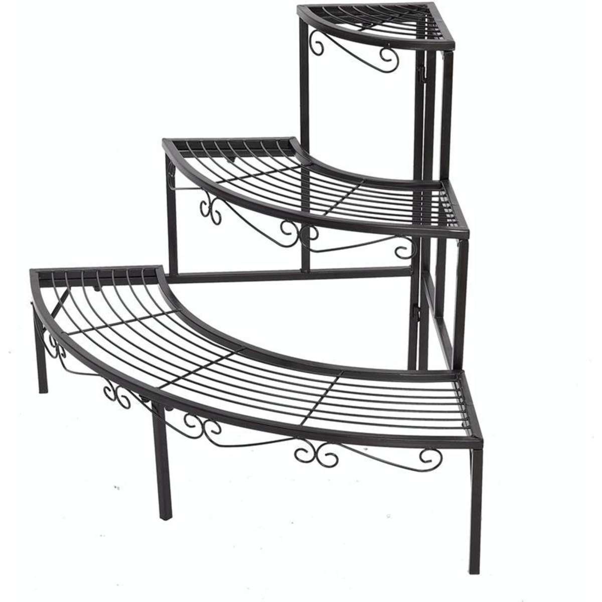 Levede Outdoor Indoor Pot Plant Stand Garden Metal 3 Tier Planter