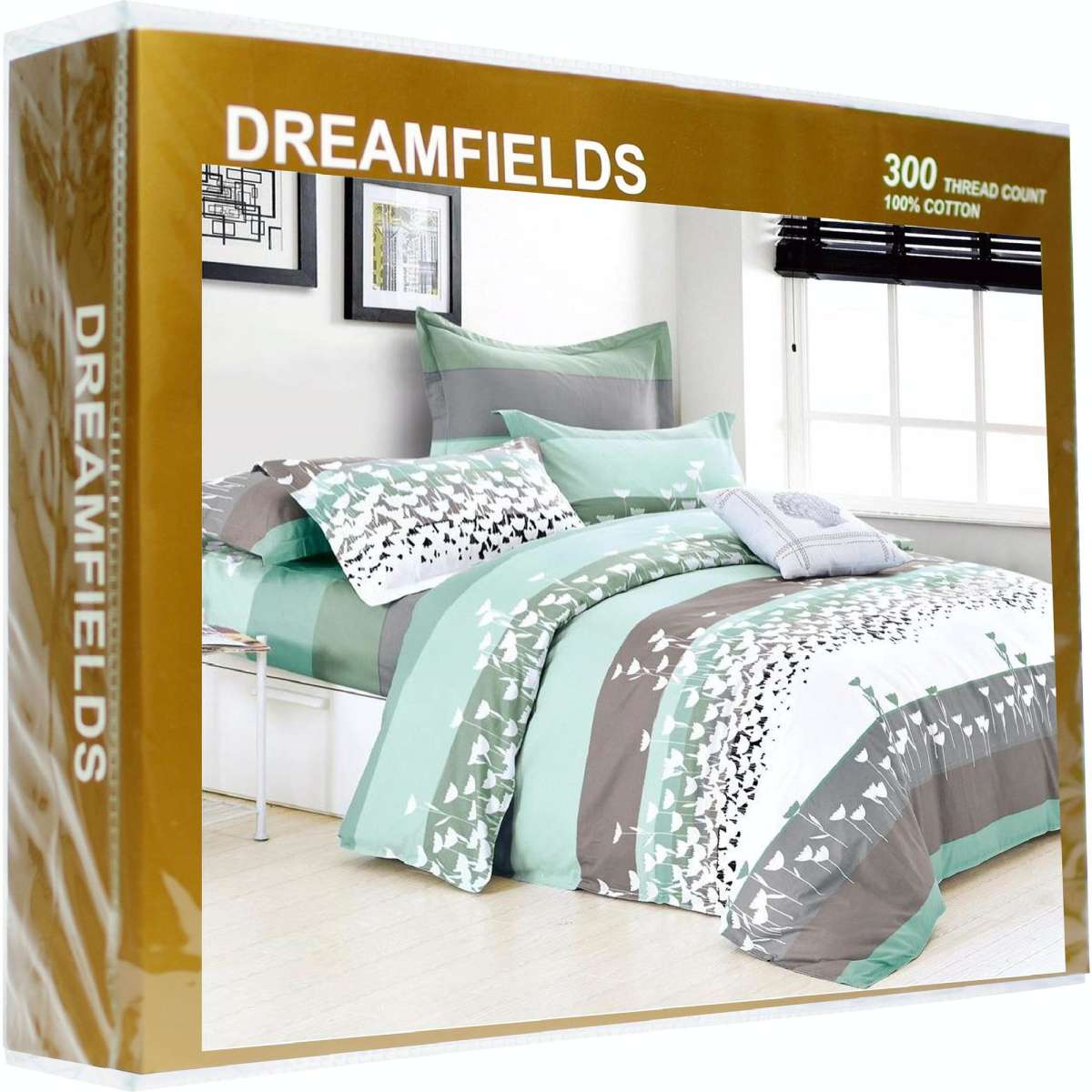 Dreamfields 100 Cotton Fall In Love Doona Quilt Duvet Cover Set Super