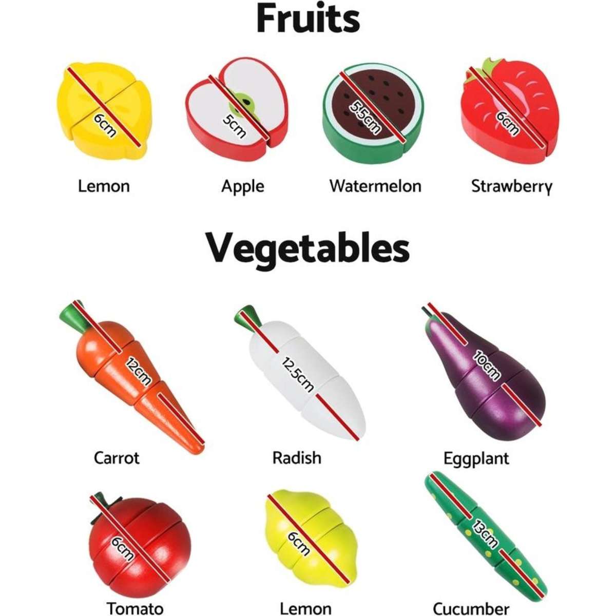 Keezi Kids Kitchen Play Set Wooden Pretend Toys Cooking Utensils Pots