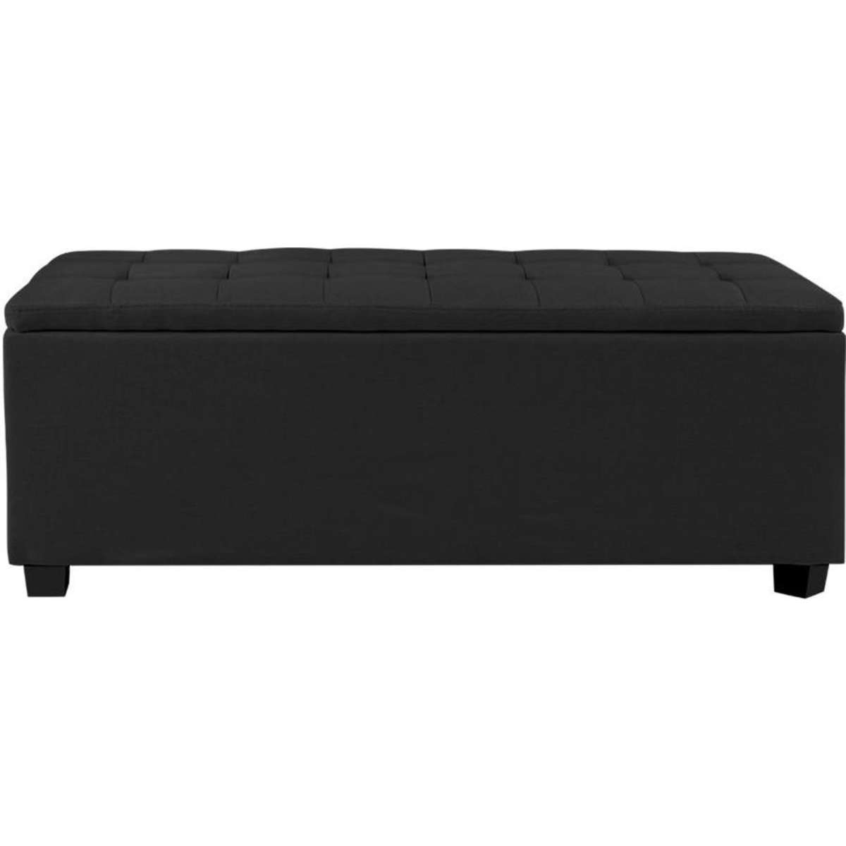 Artiss Storage Ottoman Blanket Box 97cm Linen Black Woolworths