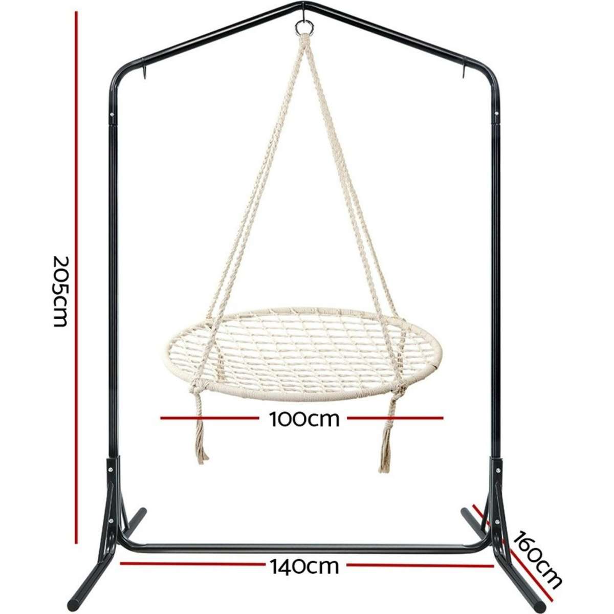 Gardeon Hammock Chair with Stand Nest  Outdoor Swing 100cm Woolworths