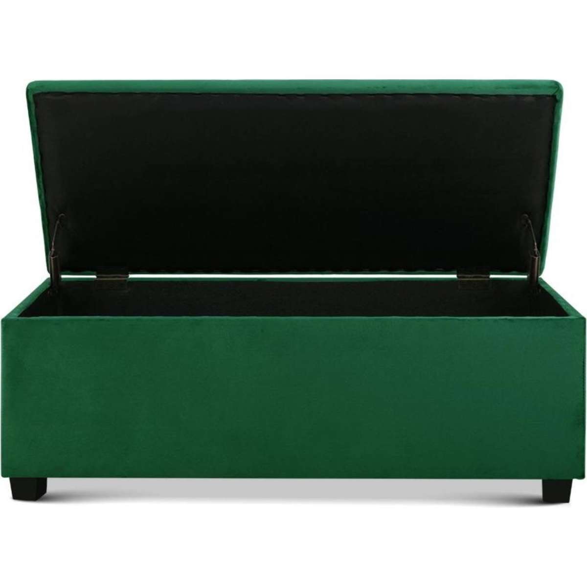 Artiss Storage Ottoman Blanket Box 98cm Velvet Green Woolworths