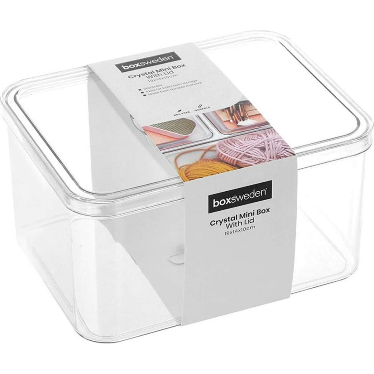 Boxsweden Crystal Mini Box w/ Lid 19x14cm Woolworths