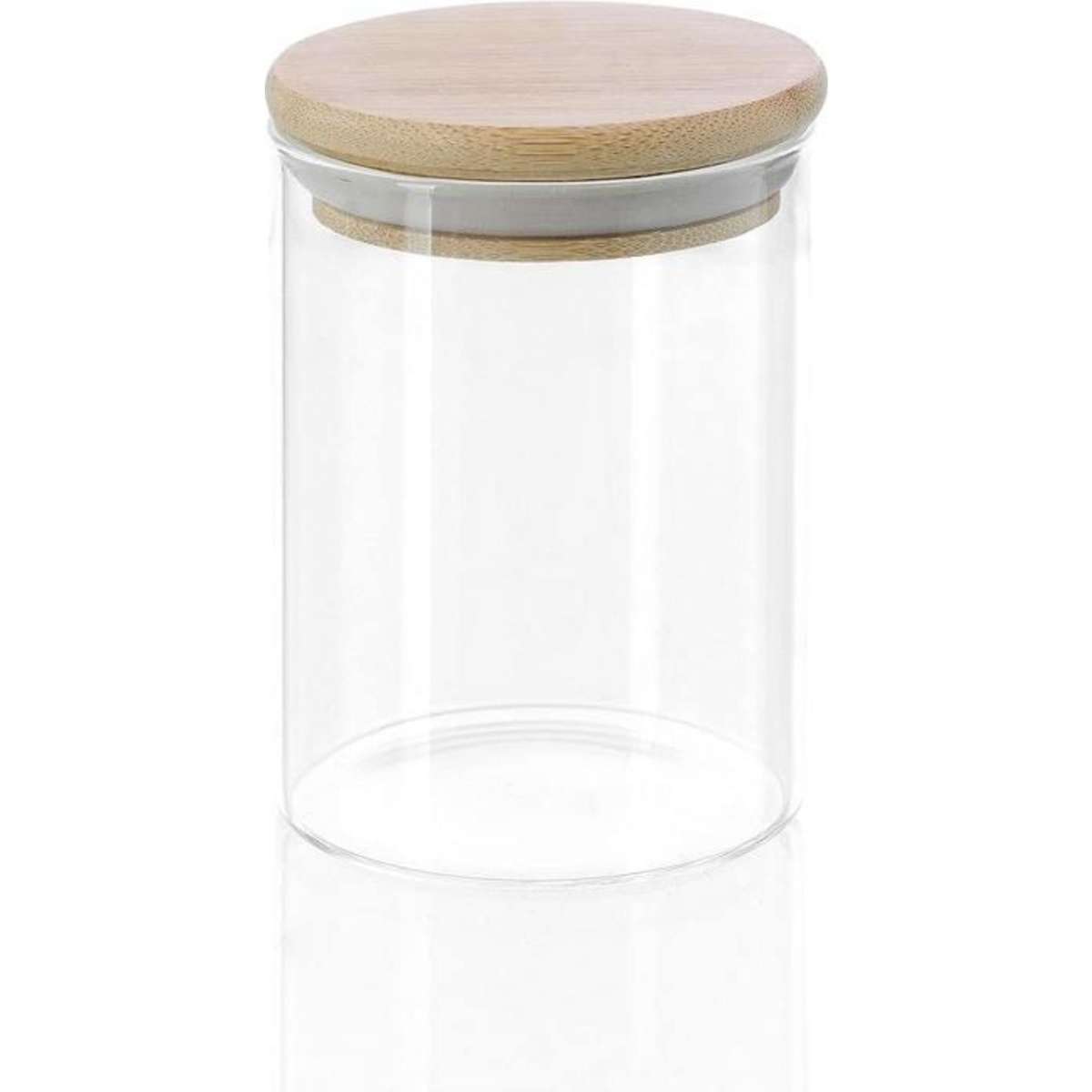 Lemon And Lime Camden Glass Jar Food Container Clear w/ Bamboo Lid