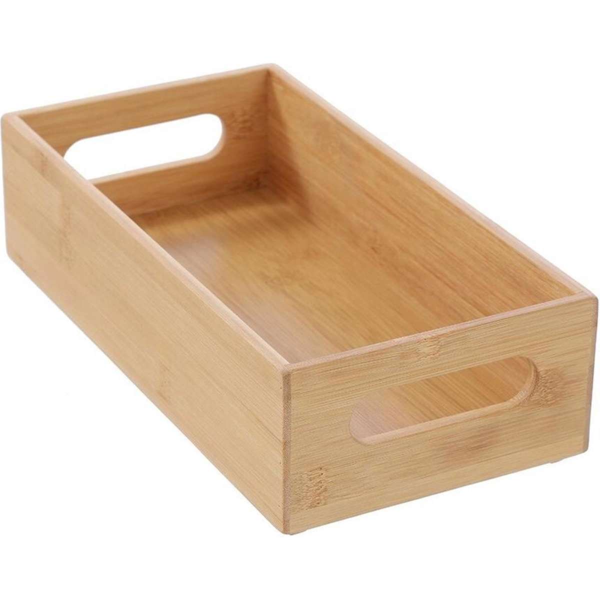Boxsweden Bamboo Storage Box w/ Handles 29x15cm Woolworths