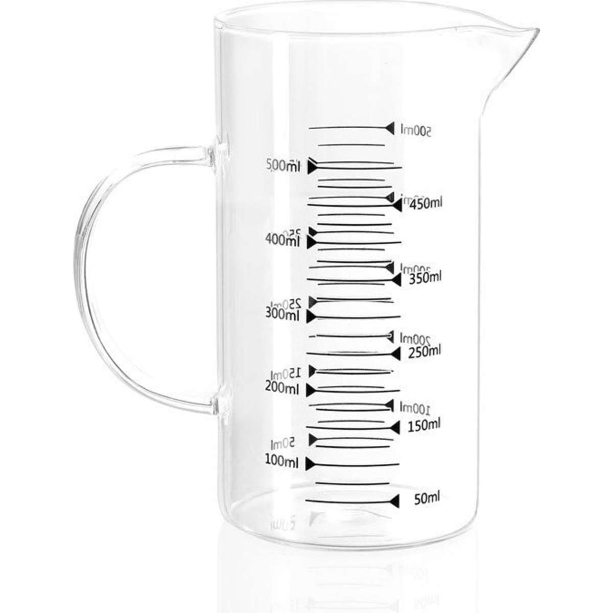 Lemon And Lime Glass Measuring Jug w/ Handle Clear 500ml/15cm