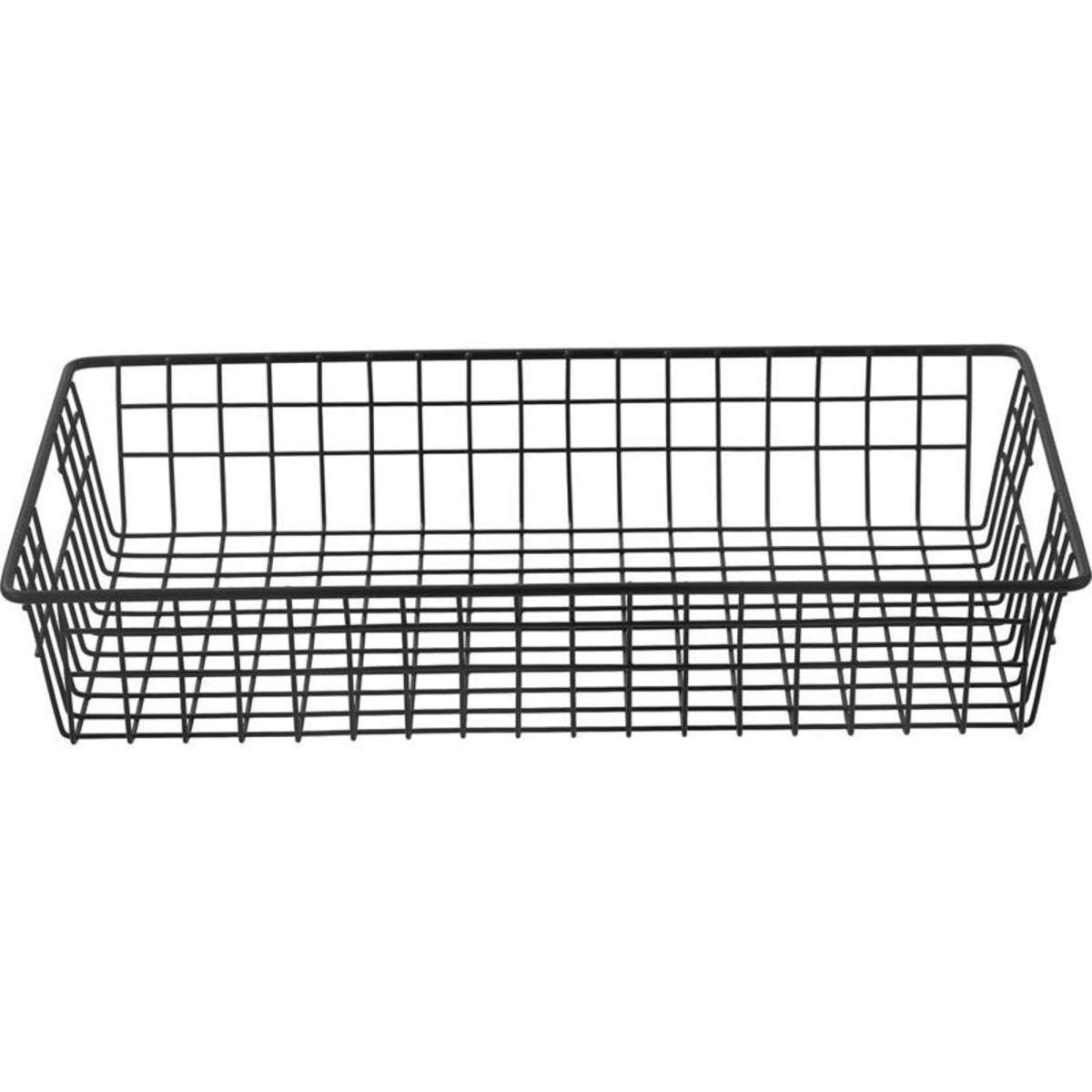 Boxsweden Wire Storage Basket Black 40x7.5cm Woolworths