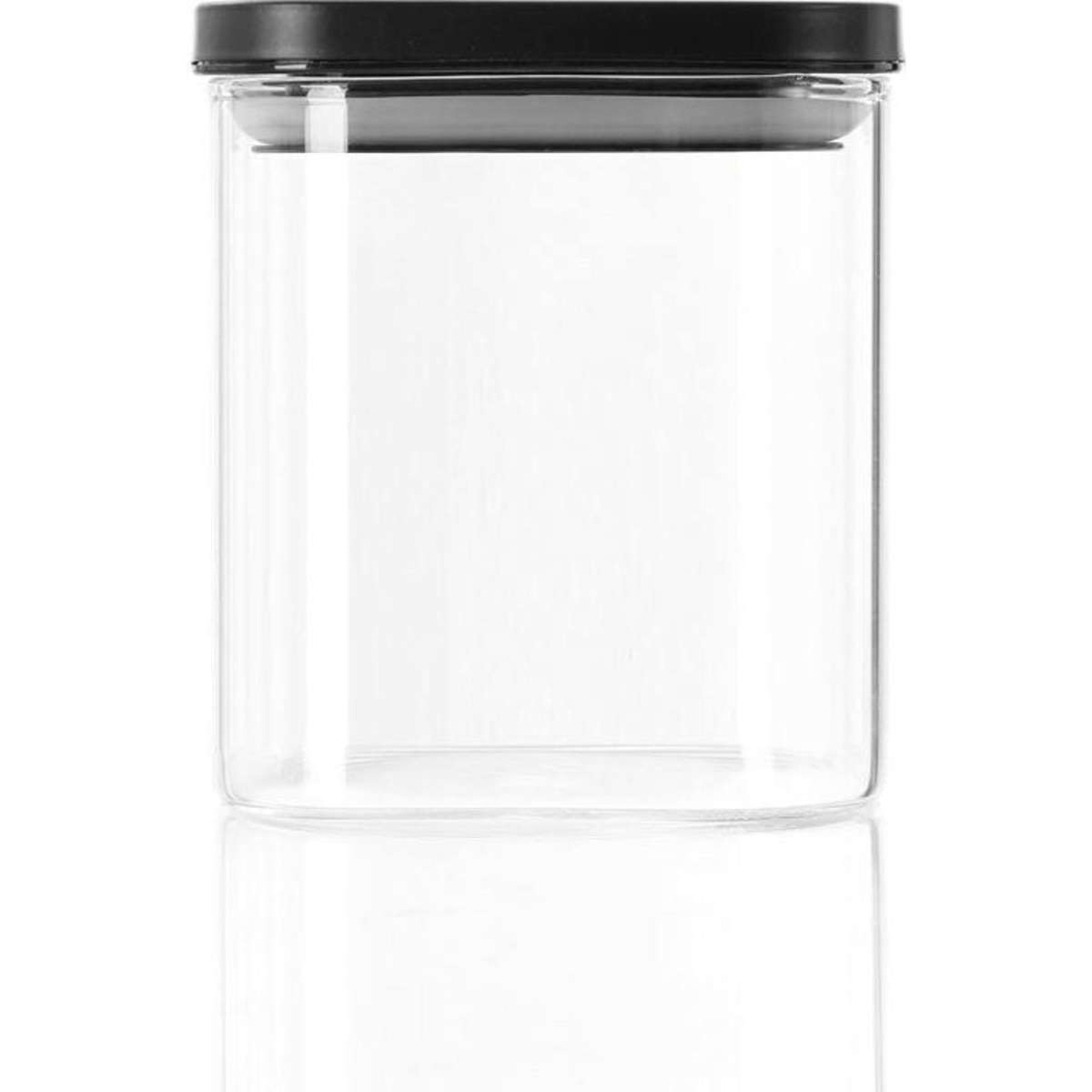 Lemon And Lime Montana Square Glass Jar Black Lid 800Ml Woolworths