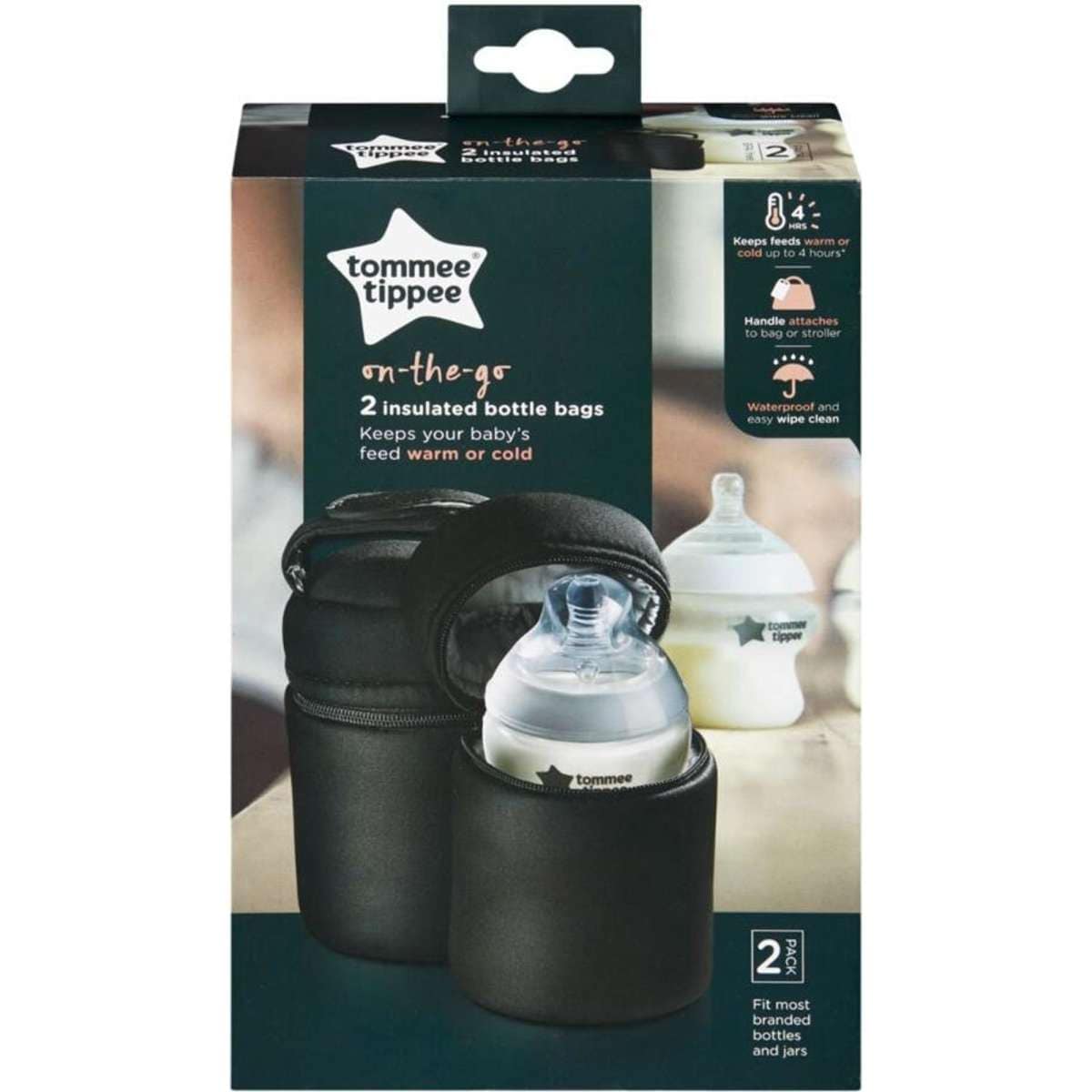 Tommee Tippee OnTheGo Insulated Bottle Bags 2pc Woolworths