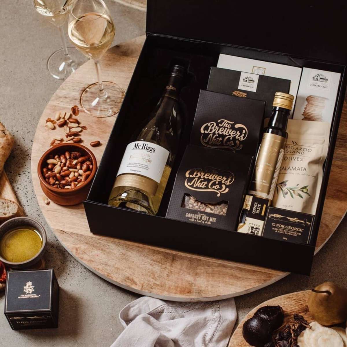 The Hamper Emporium White Wine & Nibbles Hamper | Woolworths