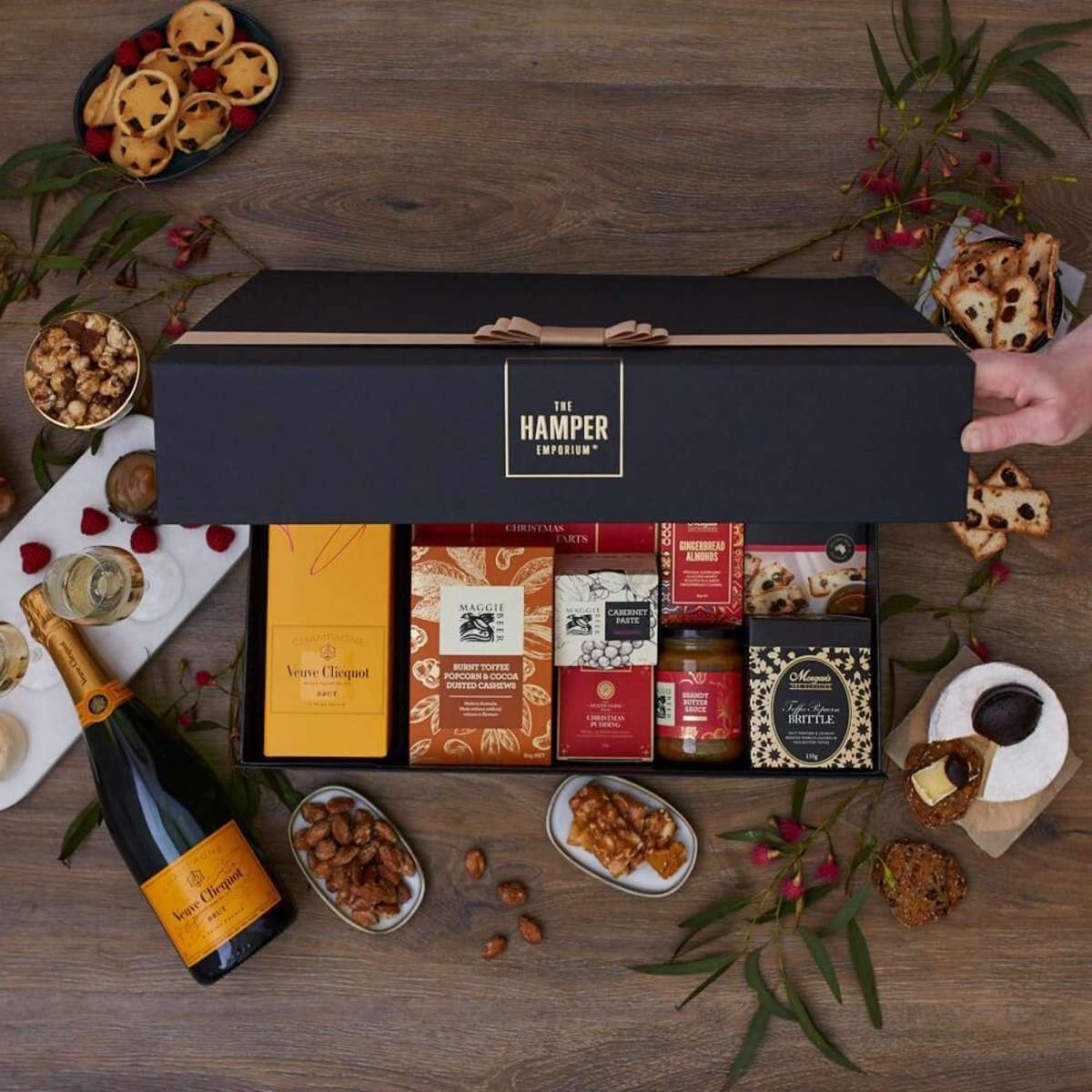 The Hamper Emporium Christmas Indulgence with Veuve Hamper Woolworths