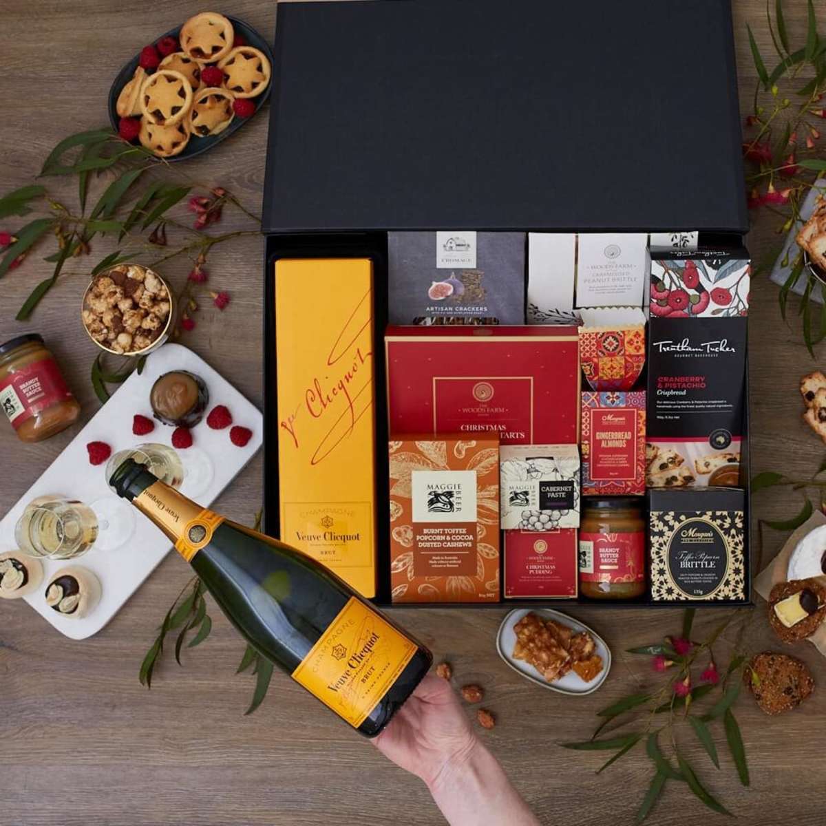 The Hamper Emporium Christmas Indulgence with Veuve Hamper Woolworths