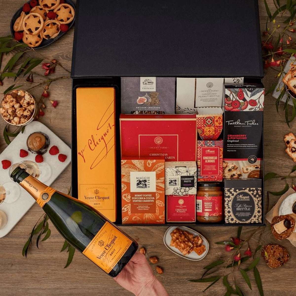 The Hamper Emporium Christmas Indulgence with Veuve Hamper Woolworths