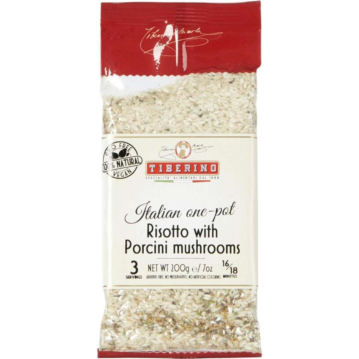 Tiberino OnePot Gourmet Meals Risotto with Porcini Mushrooms 200g