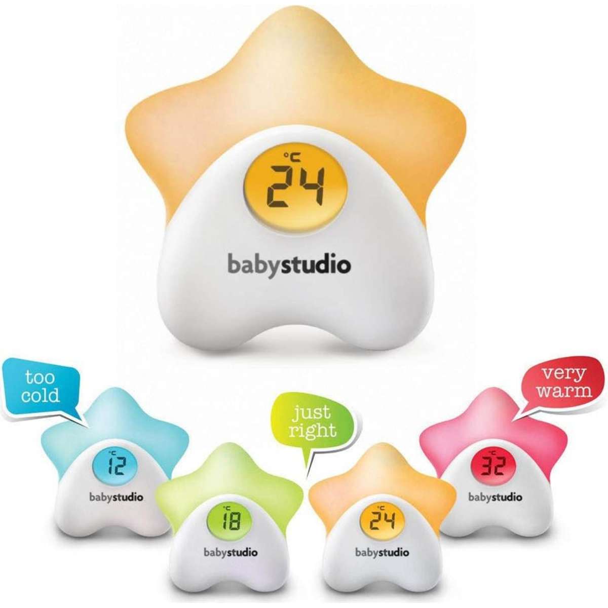 Baby Studio Colour Changing Thermometer Night Light RA502 Woolworths
