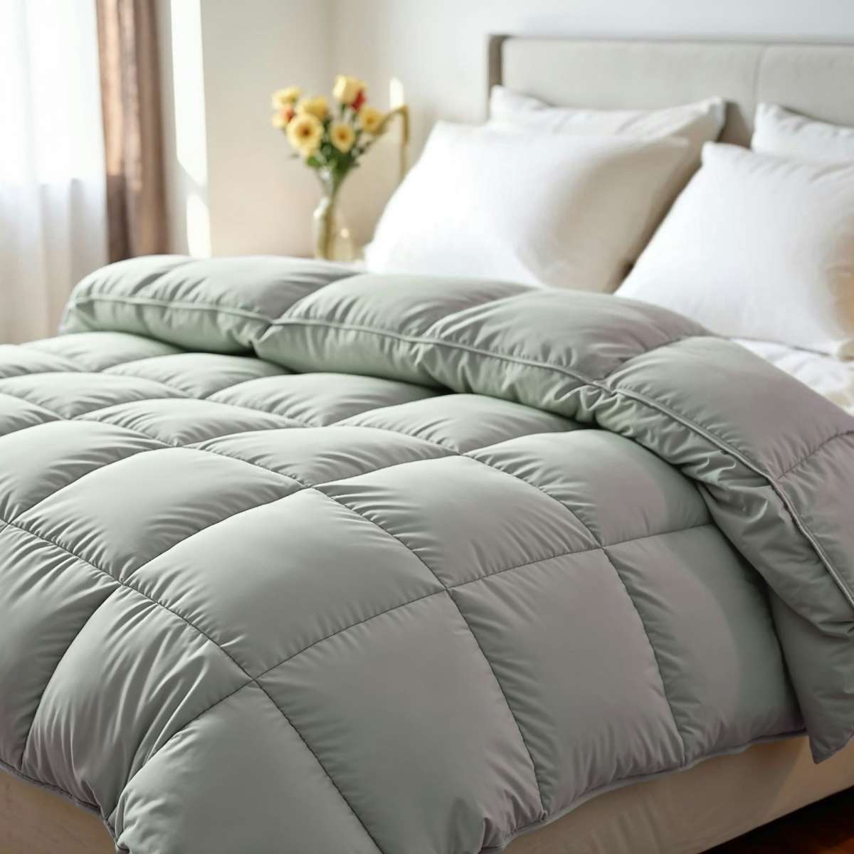 Royal Comfort 350GSM Bamboo Quilt Queen Charcoal Woolworths