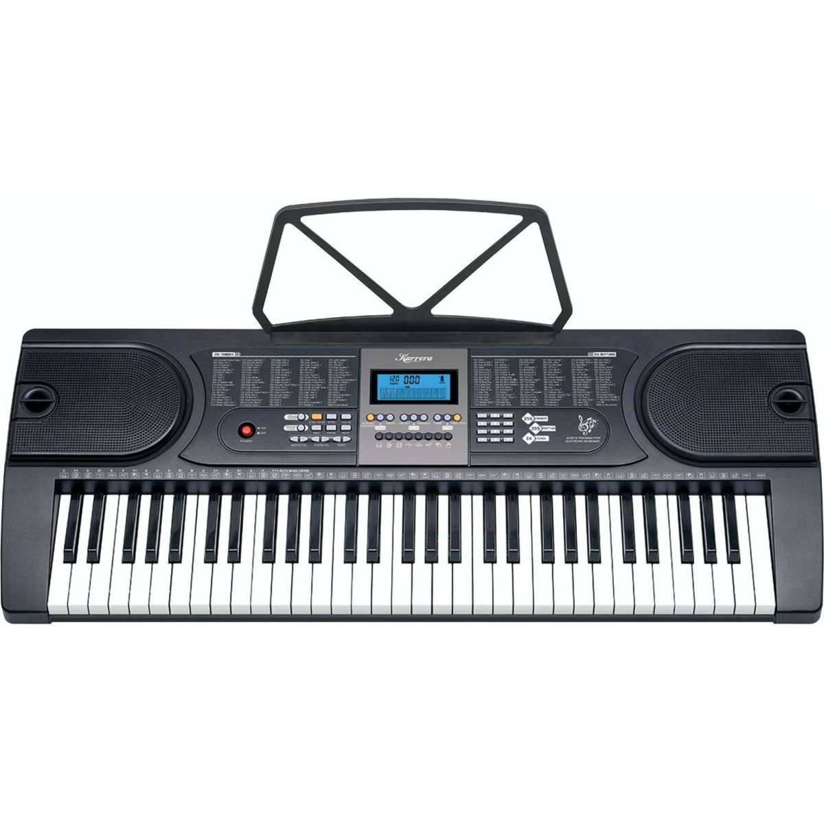 Karrera 61 Keys Electronic Keyboard Piano with Stand Black Woolworths