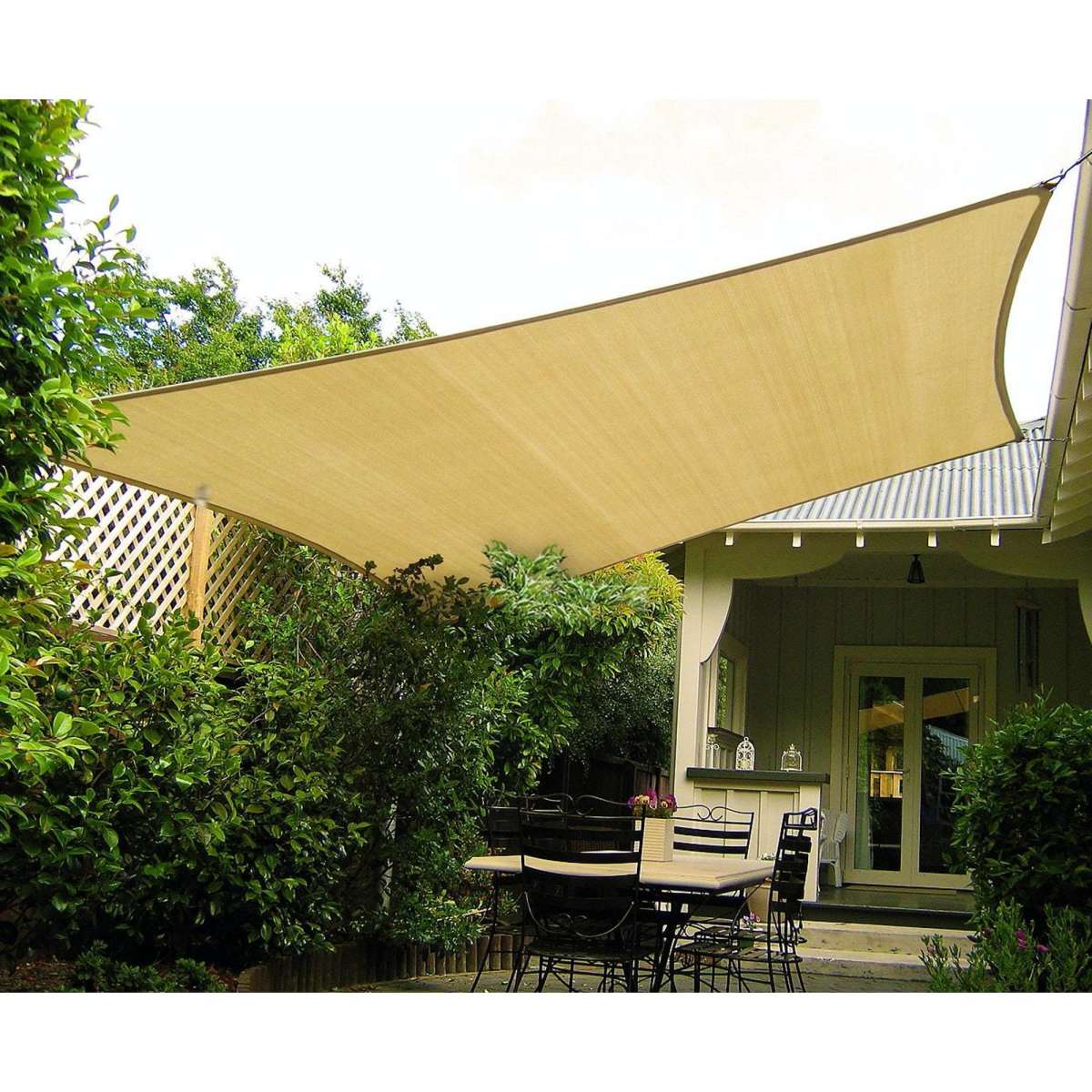 Wallaroo Rectangular Shade Sail 6m x 4m - Sand | Woolworths