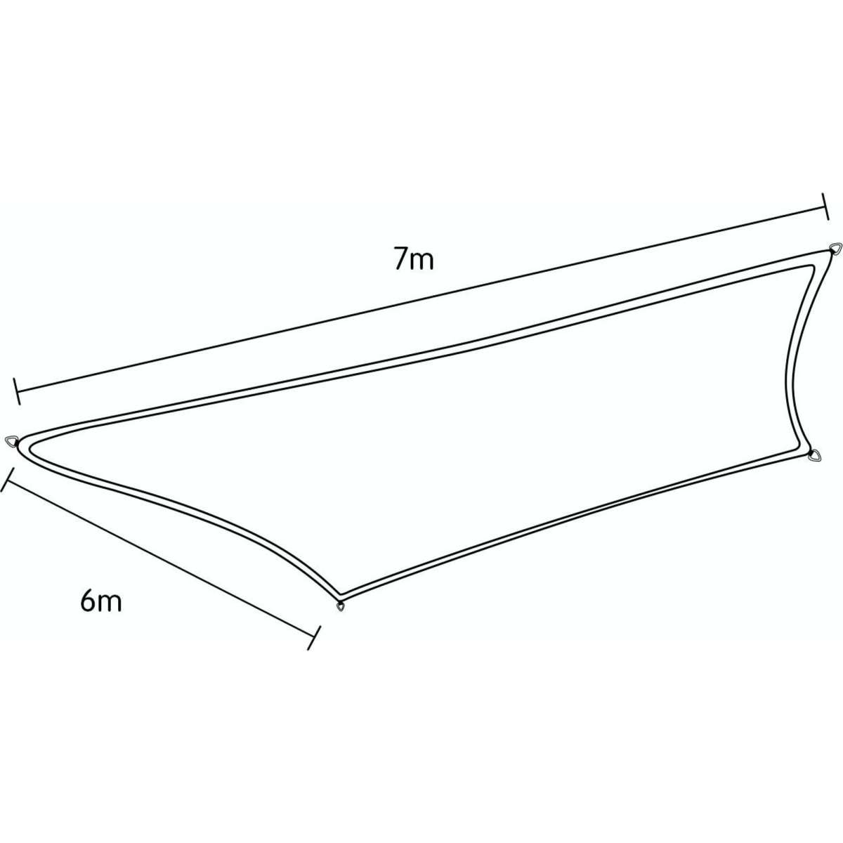 Wallaroo Rectangular Shade Sail 7m x 6m Sand Woolworths
