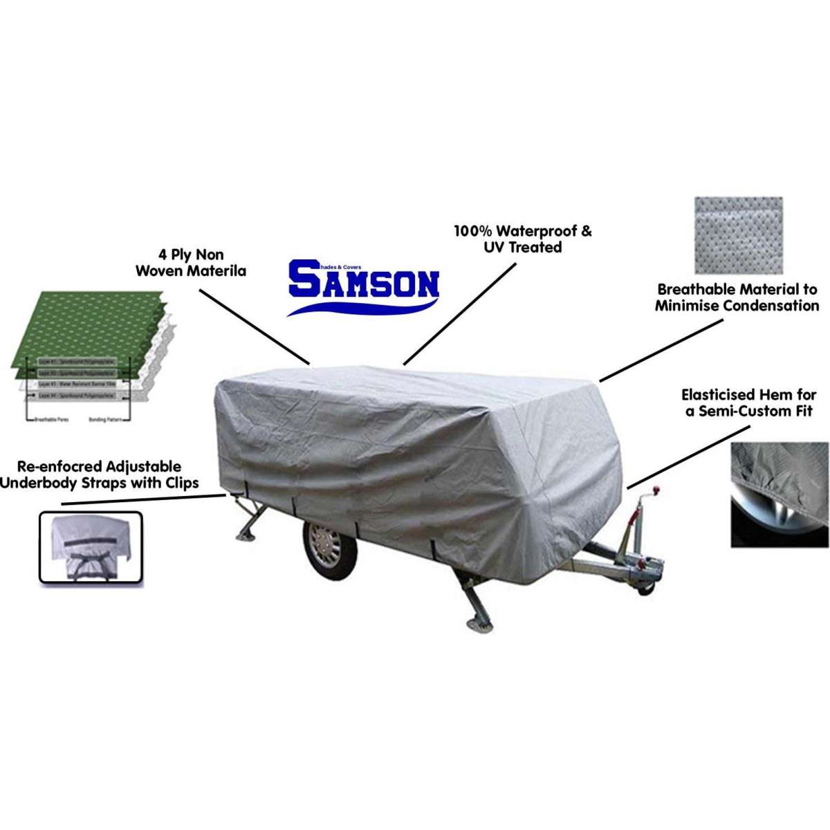 Samson Heavy Duty Trailer Camper Cover 1416ft Woolworths