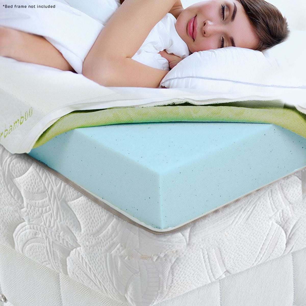 Laura Hill Cool GEL Memory Foam Mattress Topper Queen Woolworths