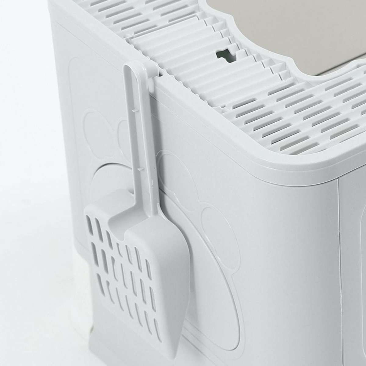 PaWz Foldable Cat Litter Box Tray Enclosed Kitty Toilet Hood Hair