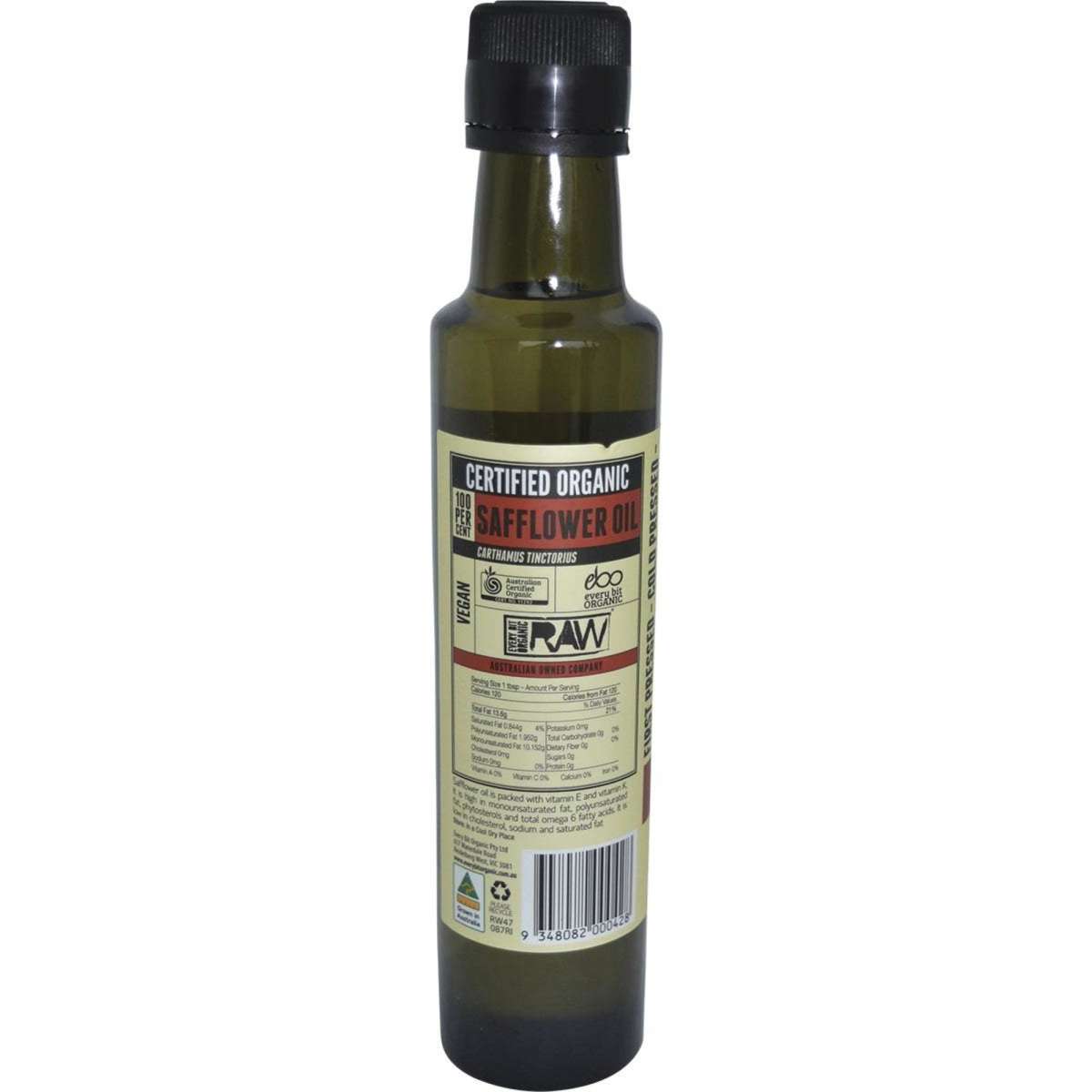 Every Bit Organic Raw Safflower Oil Cold Pressed Unrefined 250ml