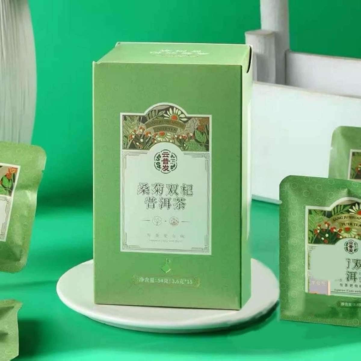 Yunpufa Health Bag Infusion Tea Mulberry Chrysanthemum Shuangji Puer