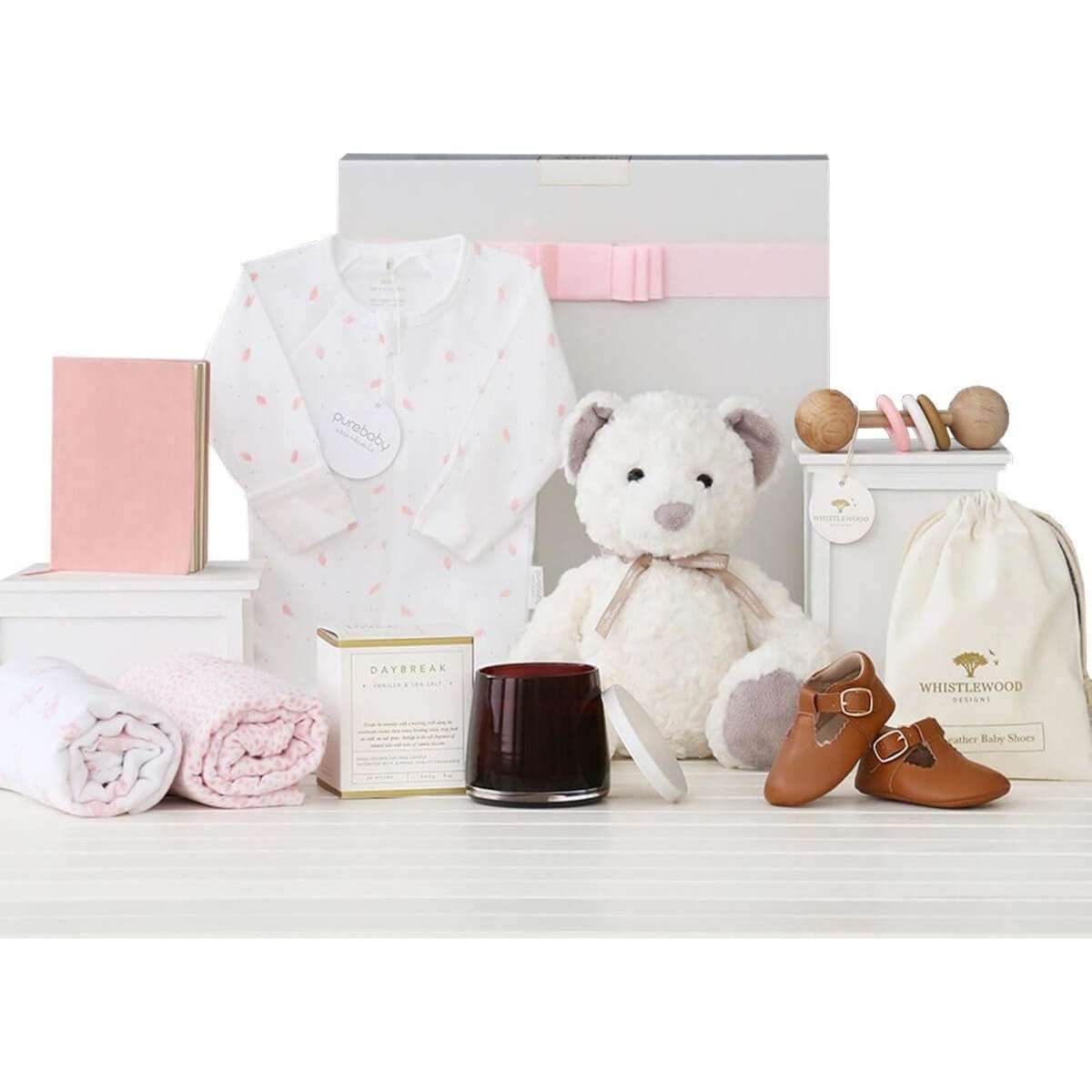 The Hamper Emporium - Sheridan & Pure Baby Girl Hamper | Woolworths