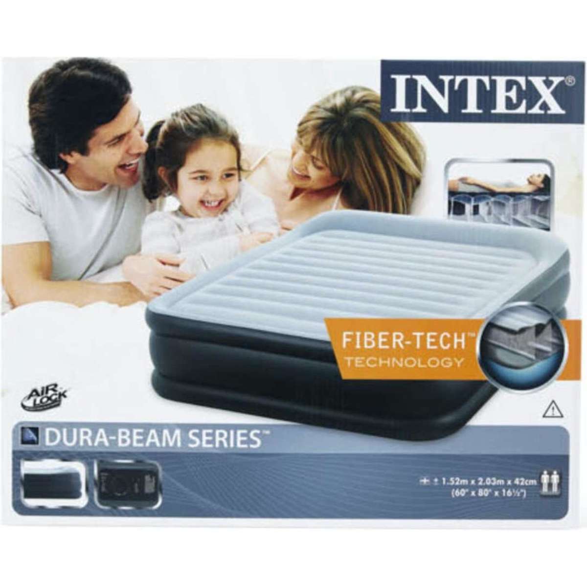 Intex Durabeam Air Bed with Builtin Pump Queen Woolworths