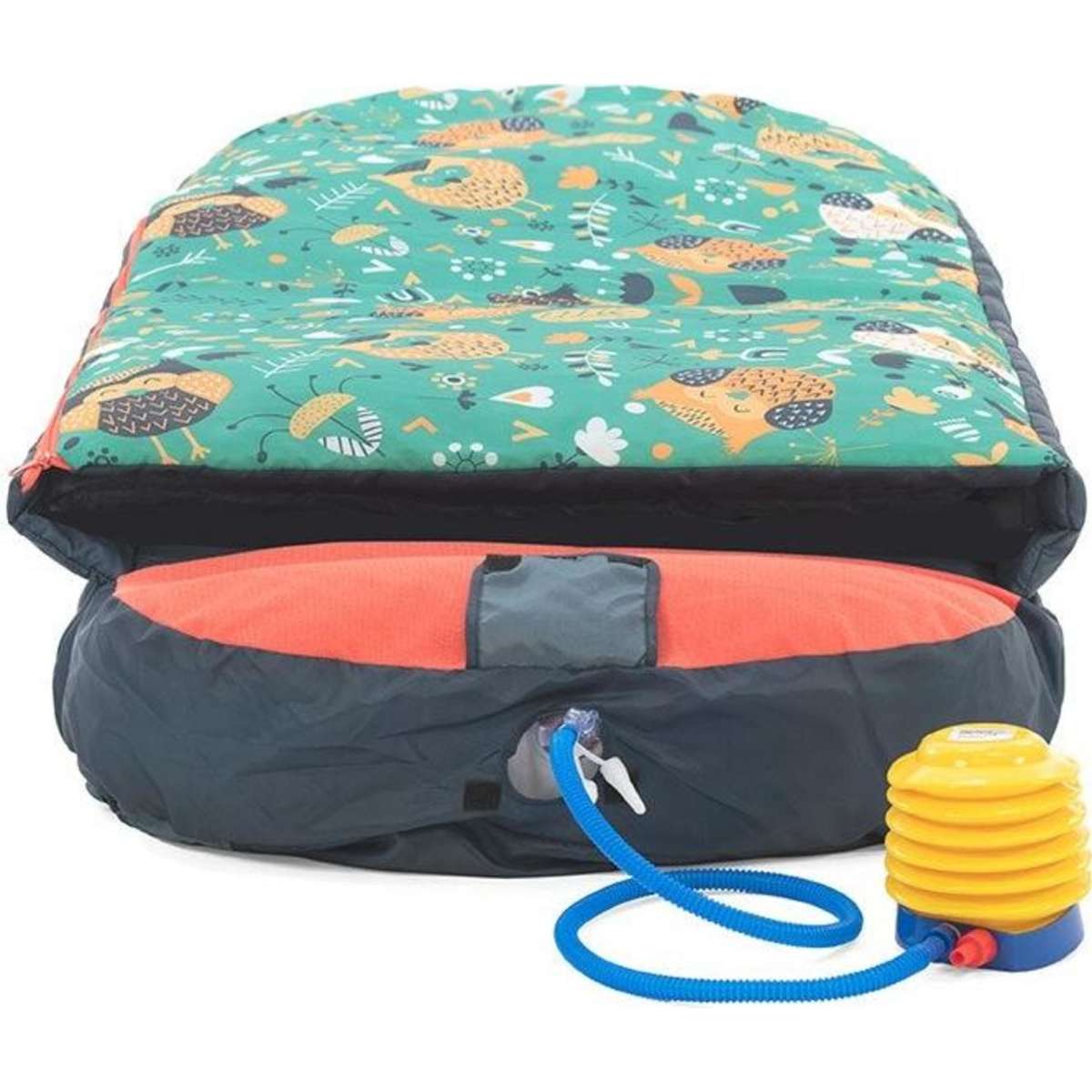 SlumberTrek 2 in 1 Instant Ready Kids Size Air Bed/ Sleeping Bag Owl