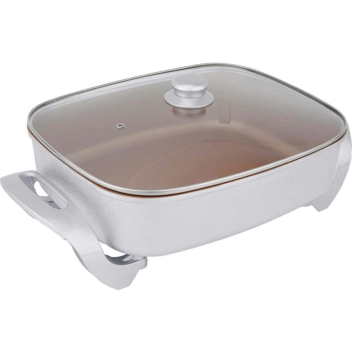 Healthy Choice Copper Electric Fry Pan for Cooking, 9.1L Capacity, NonStick Woolworths