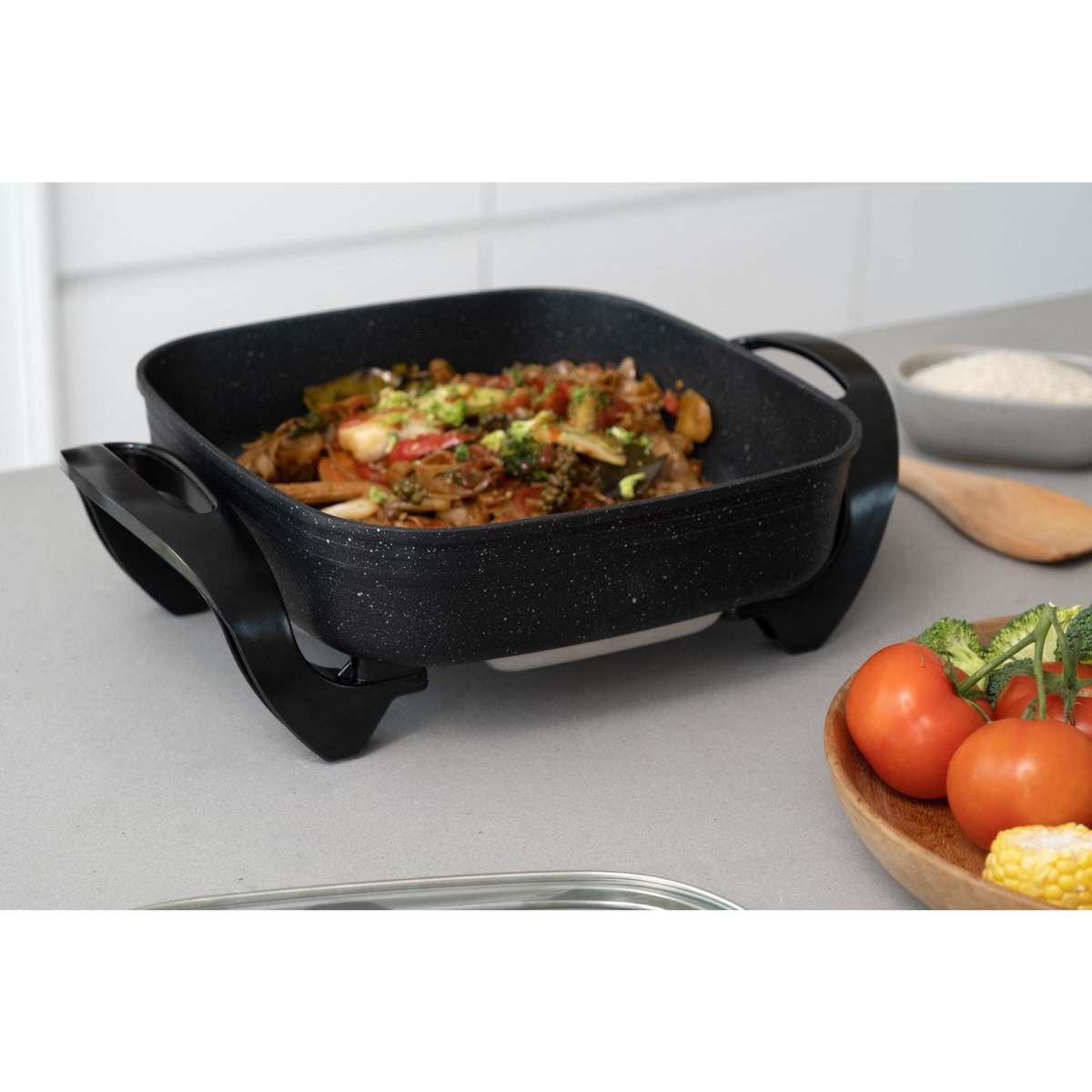 Healthy Choice 7.2L Capacity NonStick Stone Electric Fry Pan Woolworths