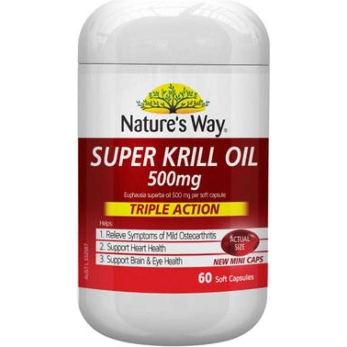 Natures Way Super Krill Oil 500Mg 60capsules Woolworths