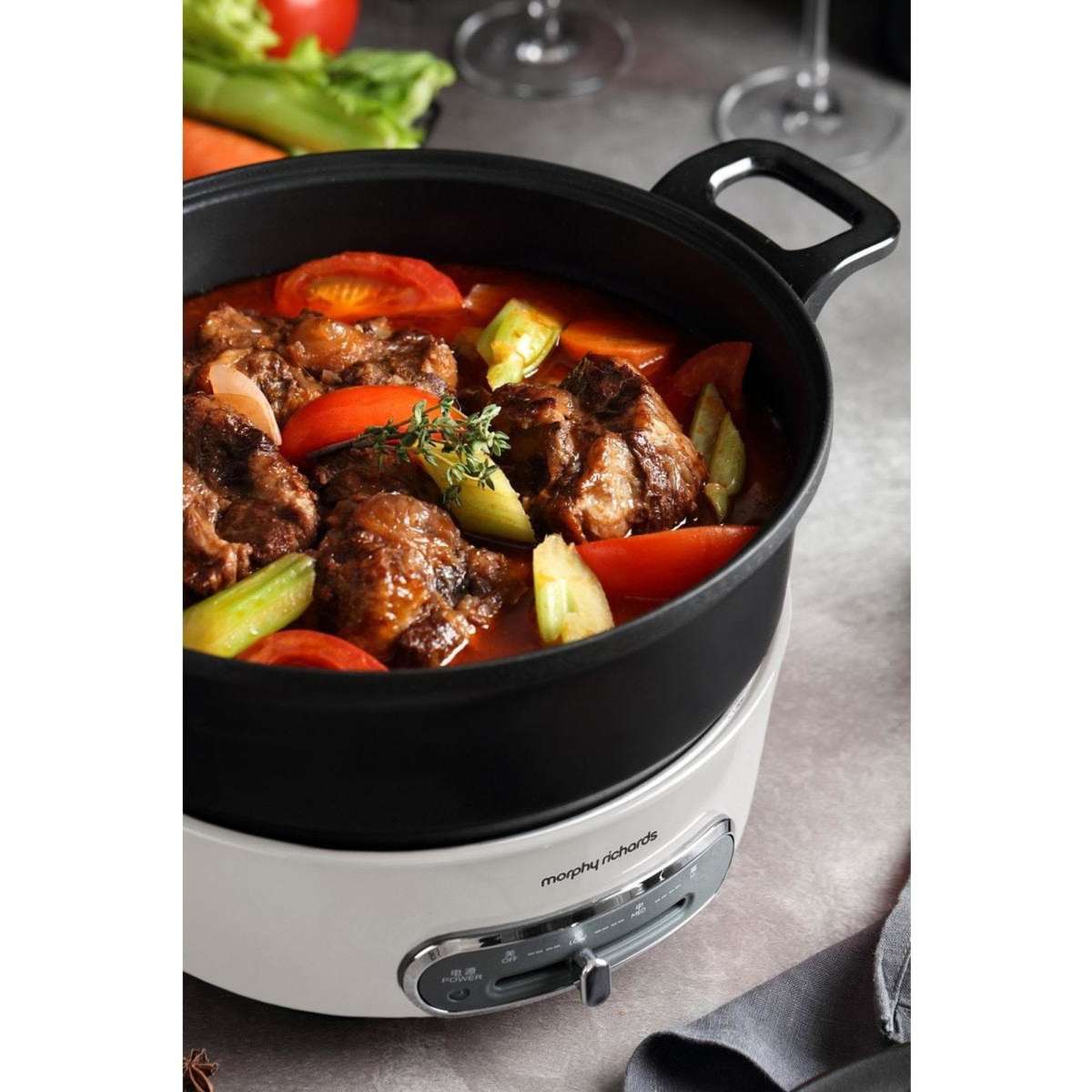 Morphy Richard's Round MultiFunction Cooking Pot White MRMP18W