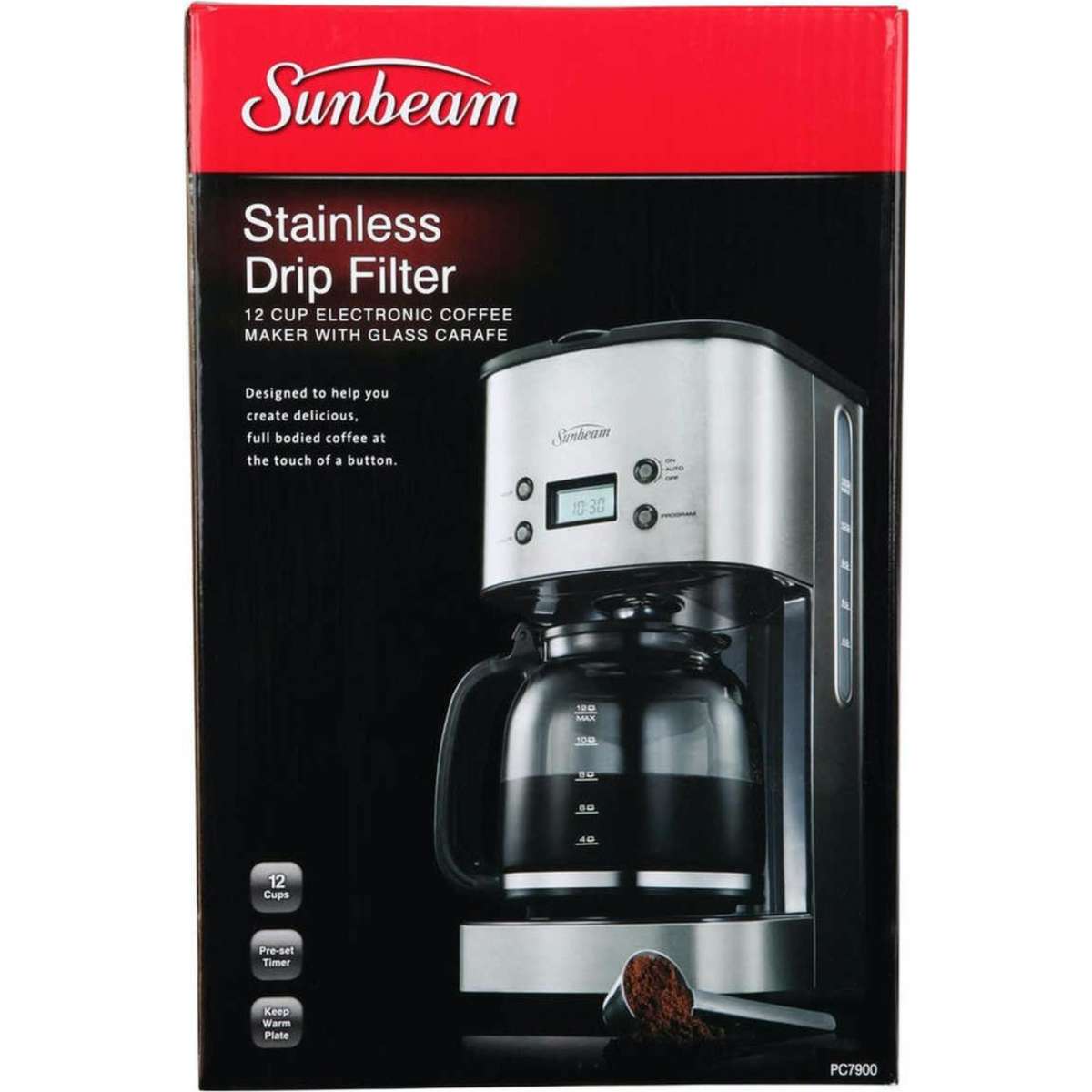 Sunbeam Stainless Drip Filter Electronic Coffee Maker Woolworths