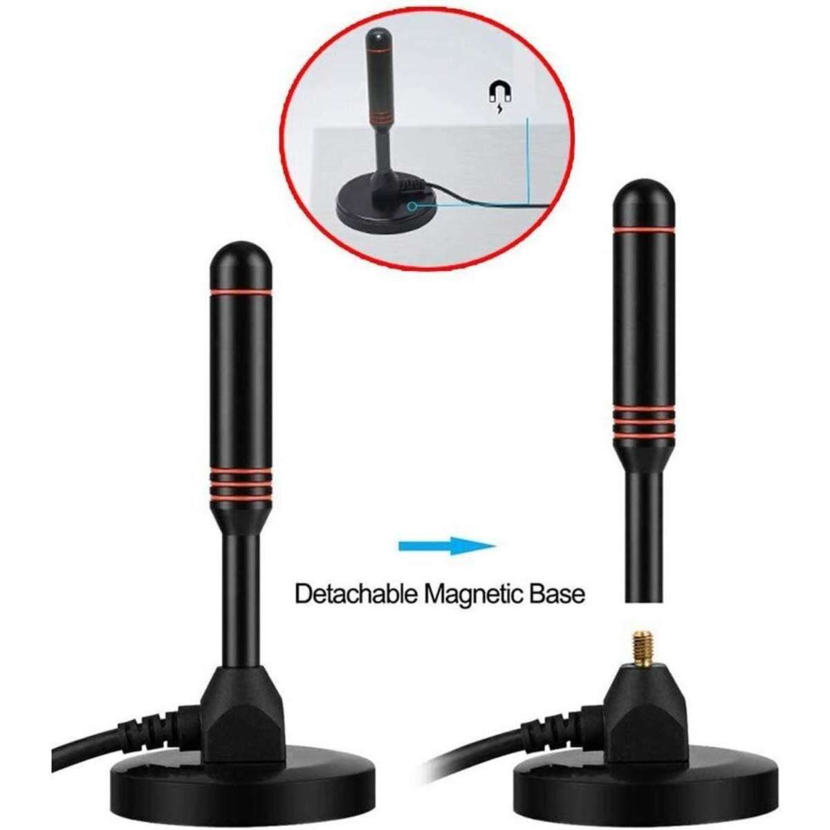 200 Mile Portable TV Antenna Indoor Outdoor Caravan Digital Freeview