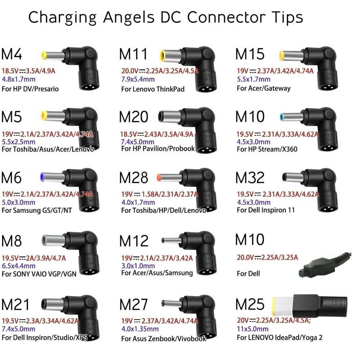 Tavice Universal Laptop Charger with 15 Pins Compatible with Acer Dell  Toshiba HP Asus Sony 1EA | Woolworths