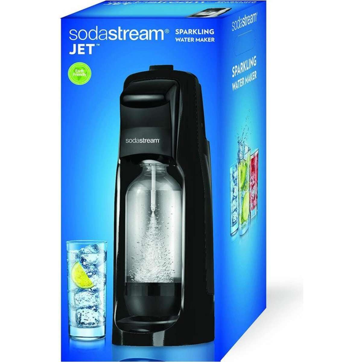 SodaStream Jet Soda Sparkling Drink Maker With 60L Gas Cylinder Black