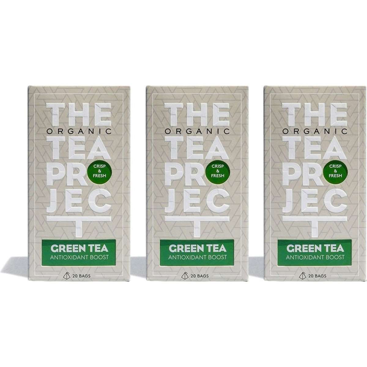 The Organic Tea Project Green Tea Bags 60 pack pyramid tea bags
