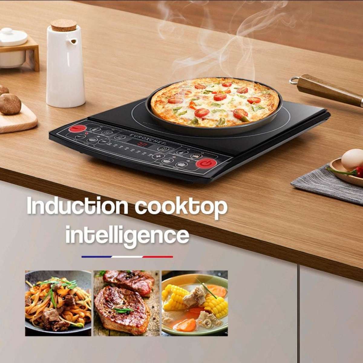 Eurochef Electric Induction Portable Cooktop Ceramic Hot Plate Kitchen