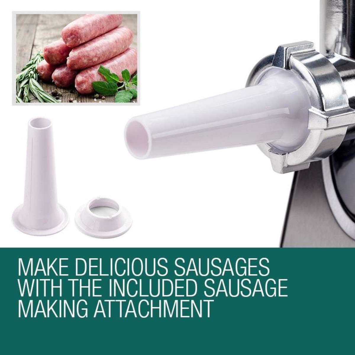 Eurochef Meat Grinder Electric Stainless Steel Mincer Sausage Kebbe